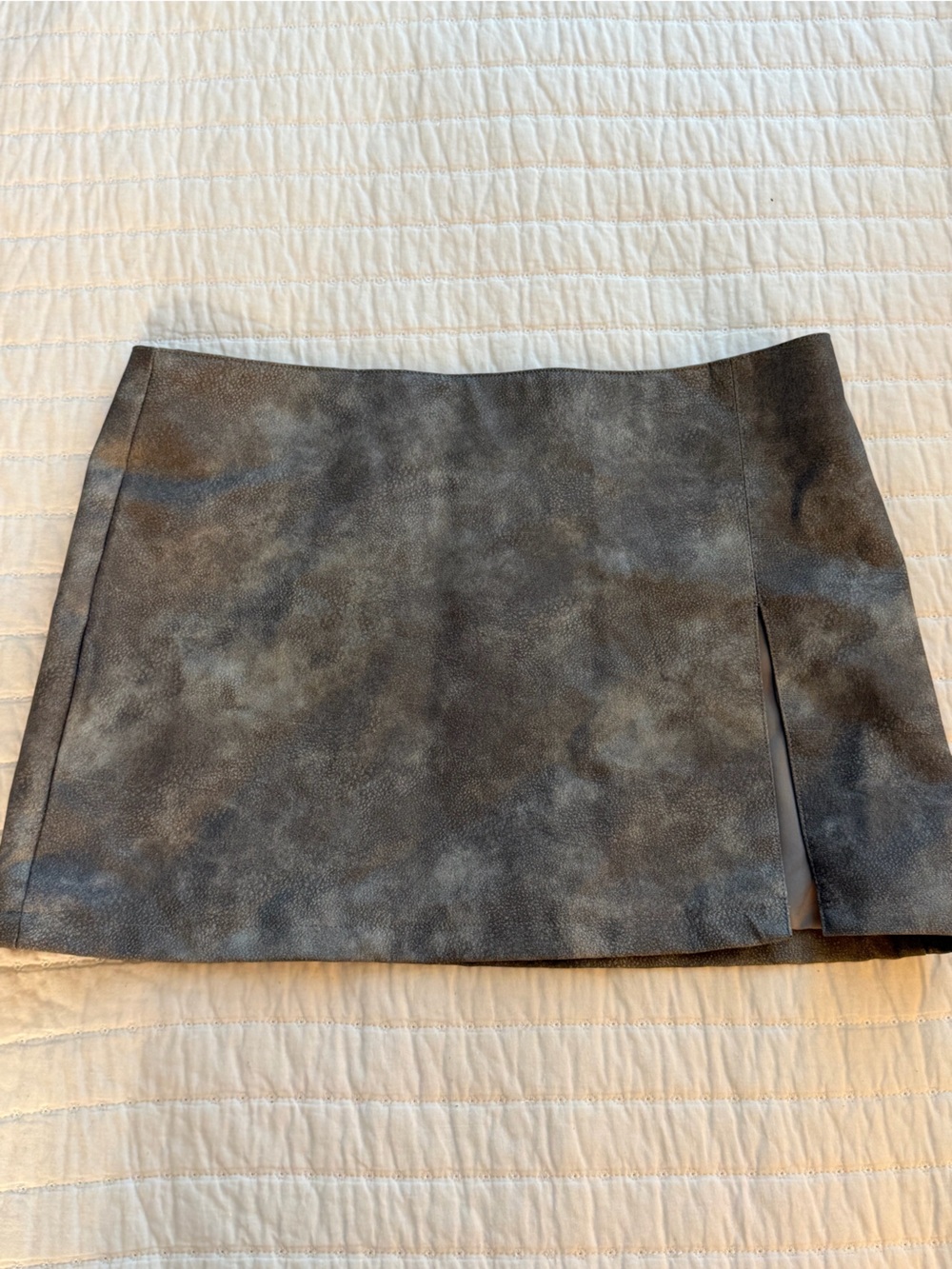 Edikted NWOT Leather Gray mini skirt